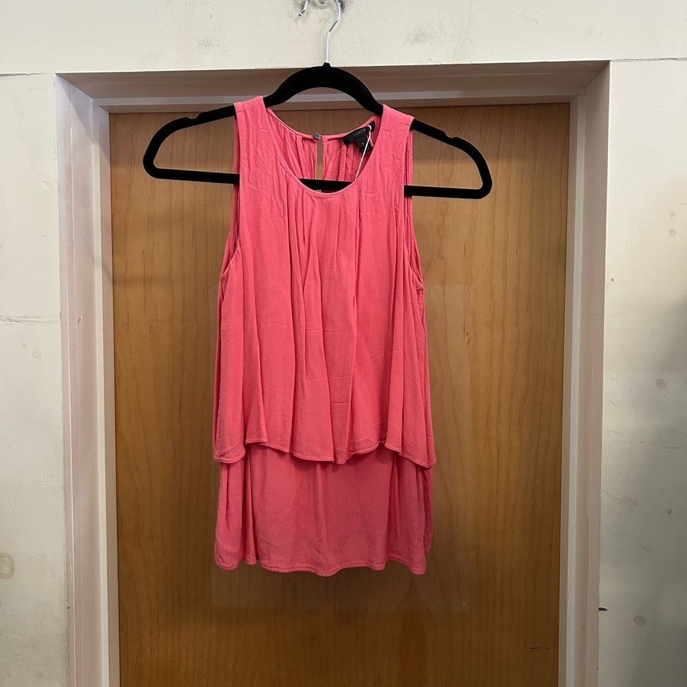 J Crew Tiered Coral Tank Top - size 0
